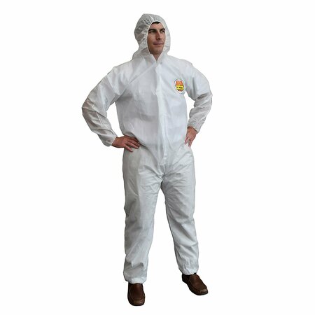 CORDOVA C-Max SMS Coverall with Hood - White, 3XL, 12PK SMS3003XL